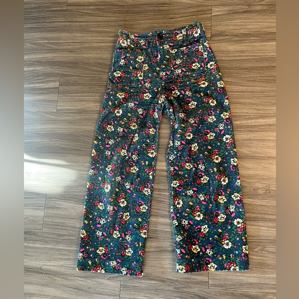 Colette Cropped Wide-Leg Pants by Maeve: Corduroy Edition